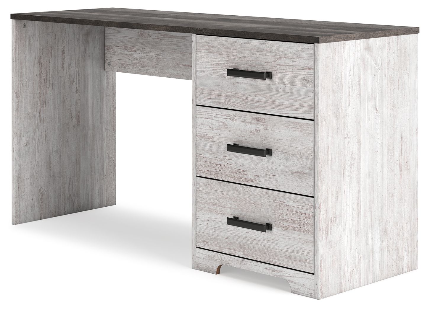 Signature Design by Ashley® Shawburn - White / Dark Charcoal Gray - Home Office Desk | Meri Furniture