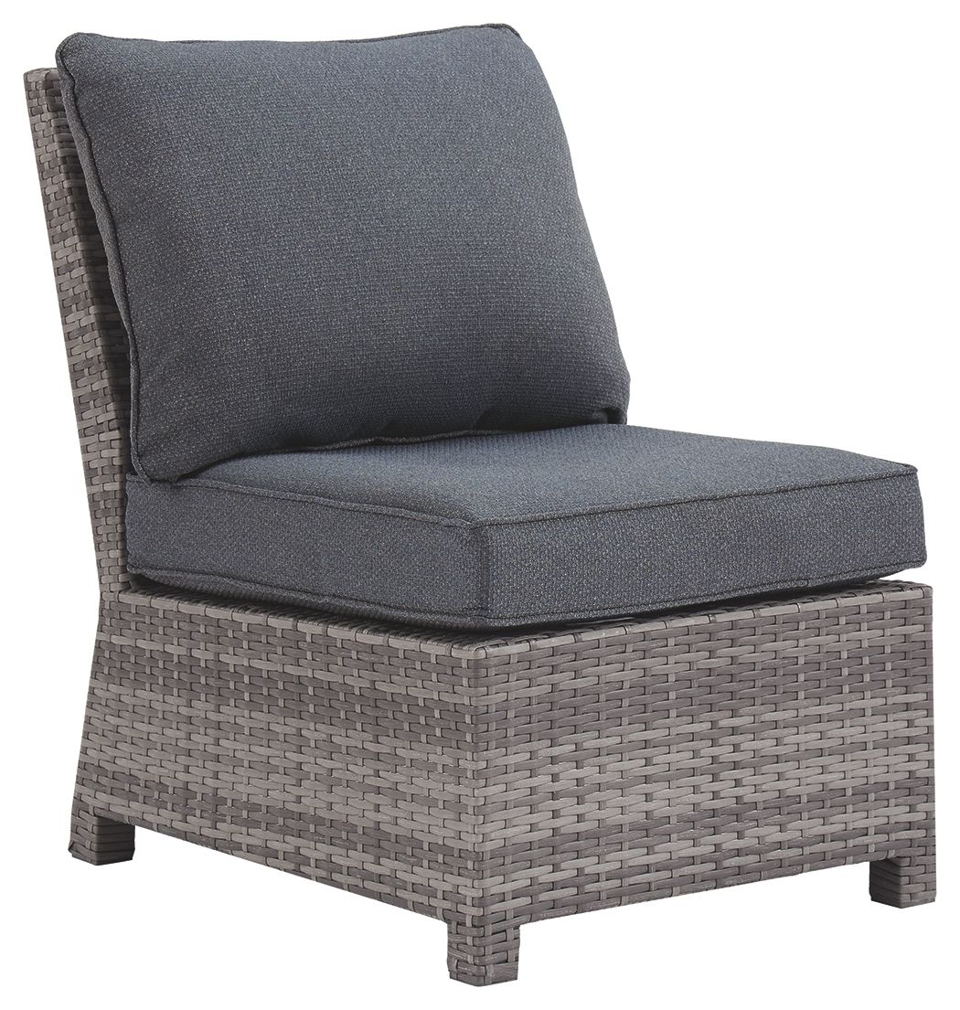 Ashley Furniture Salem - Gray - Armless Chair W/Cushion | Meri Furniture