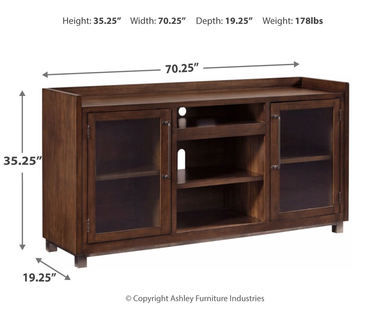 Ashley Furniture Starmore - Brown - XL TV Stand W/Fireplace Option | Meri Furniture