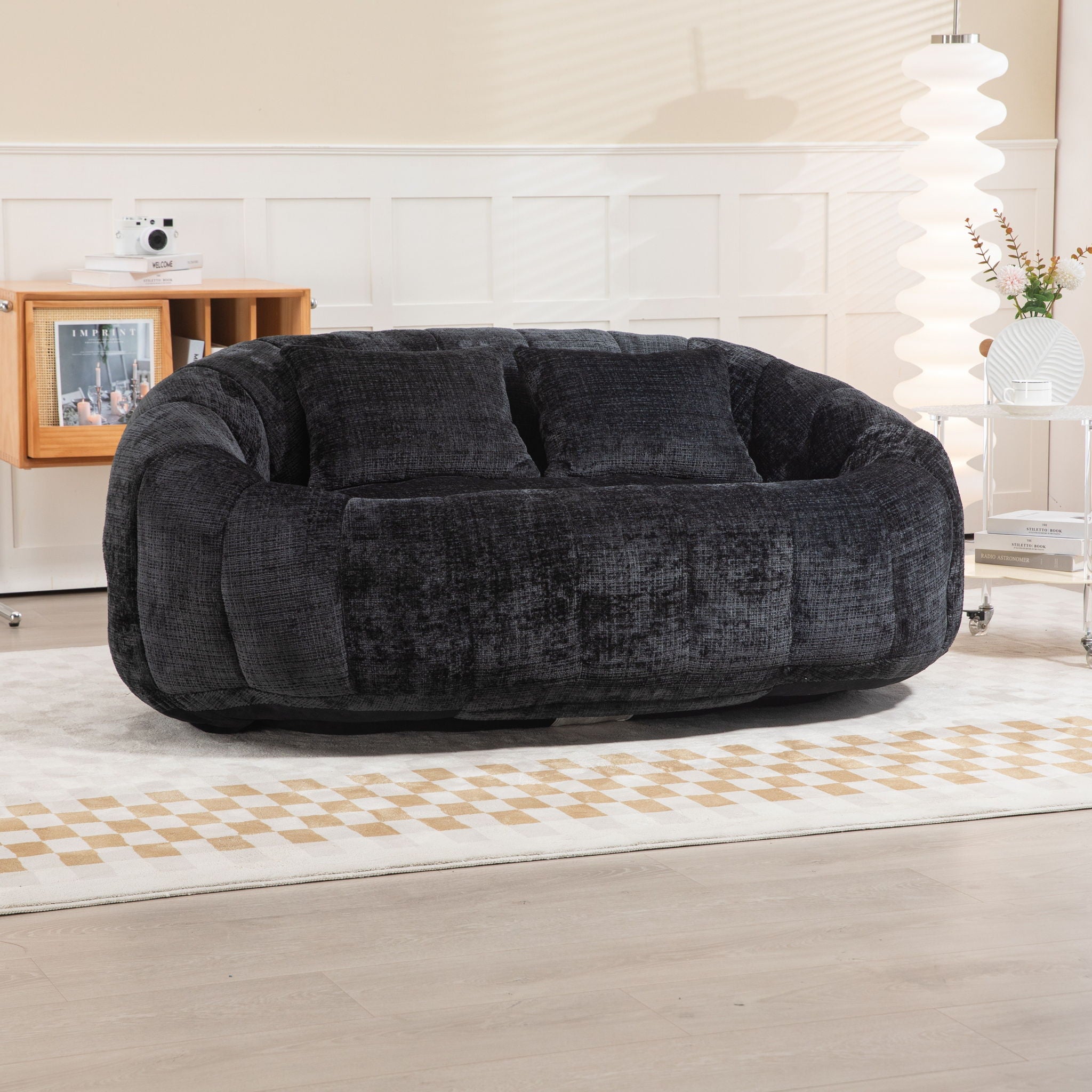Bean Bag Lazy Sofa, Durable Comfort Lounger High Back Bean Bag Chair Couch