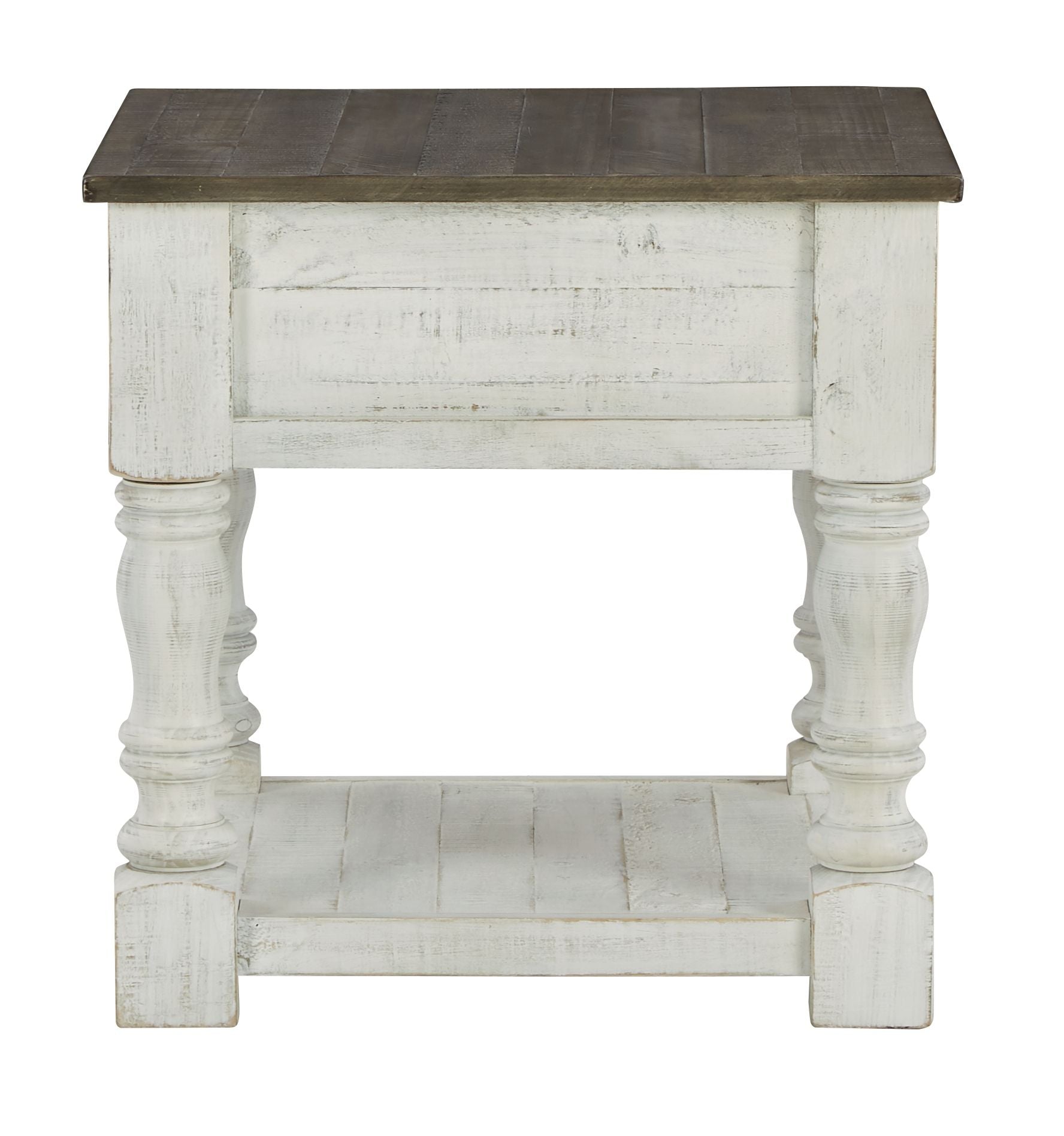 Havalance - Square End Table - White / Gray
