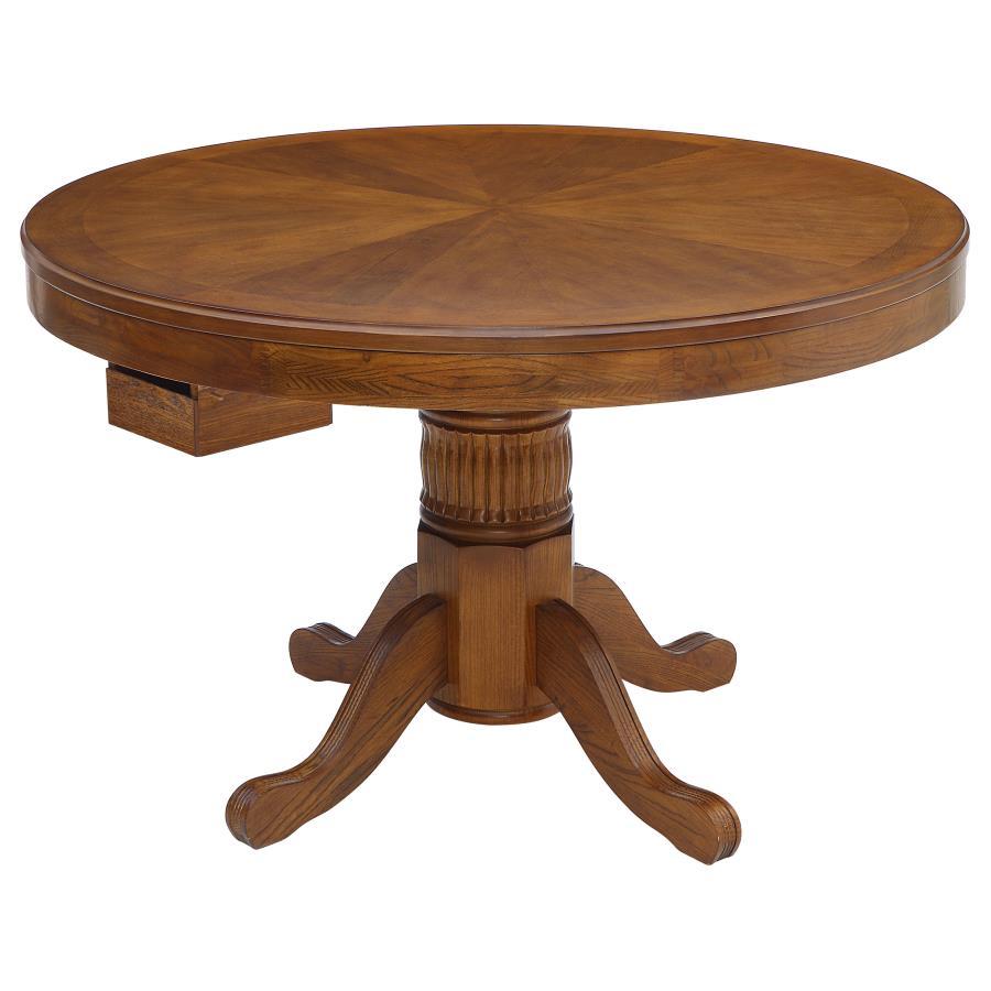Coaster Fine Furniture Mitchell - Round Dining And Billiard Poker Game Table - Amber | Meri Furniture