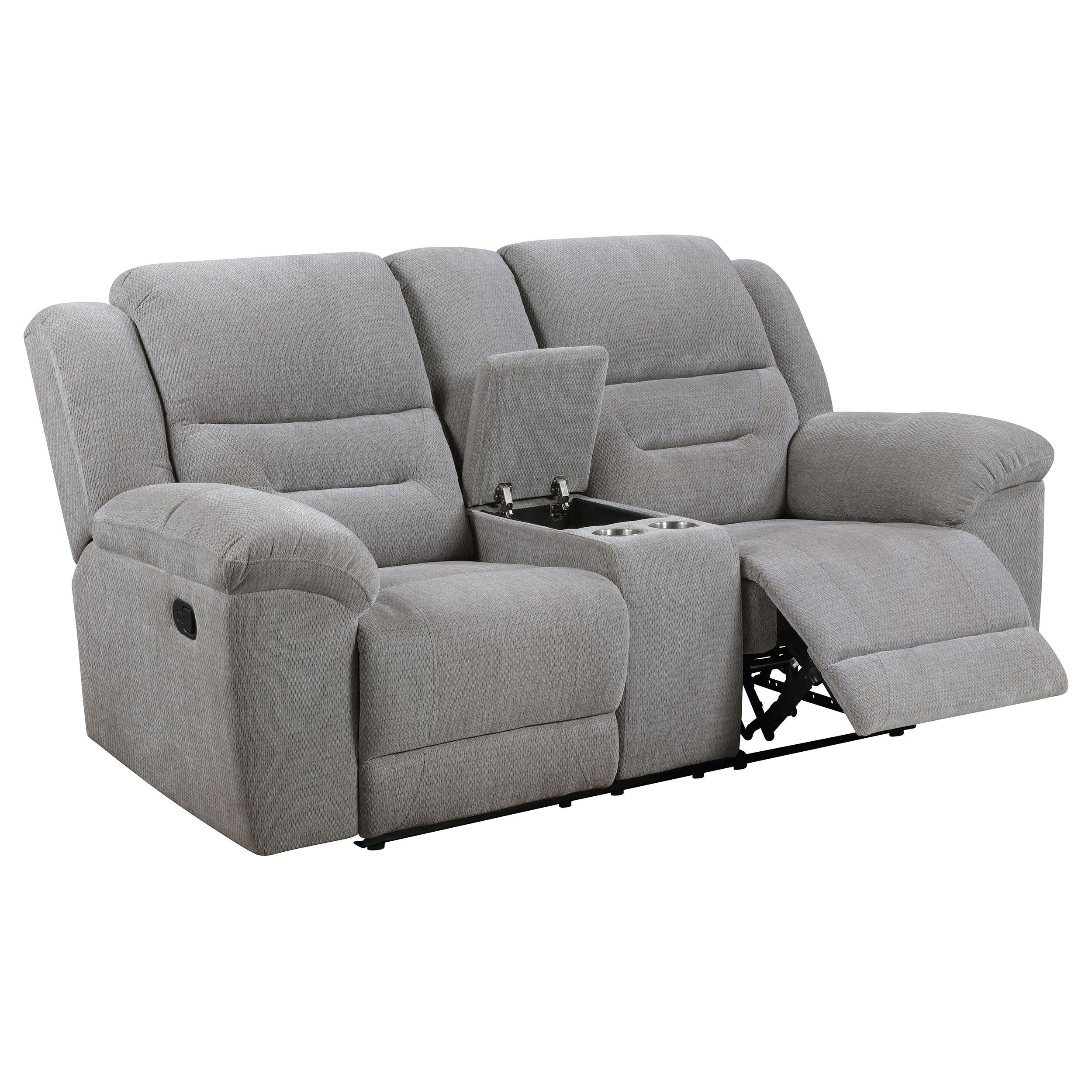 Coaster Fine Furniture Gilson - Chenille Upholstered Reclining Loveseat - Gray | Meri Furniture