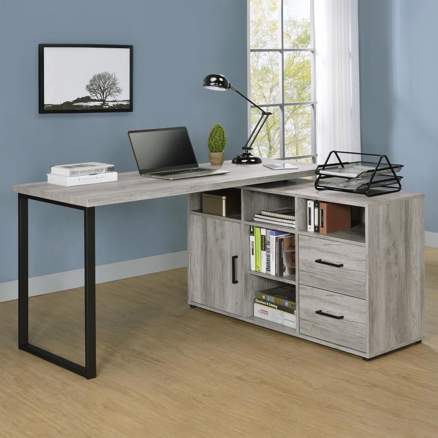 Coaster Fine Furniture Hertford - L-Shape Office Desk with Storage | Meri Furniture