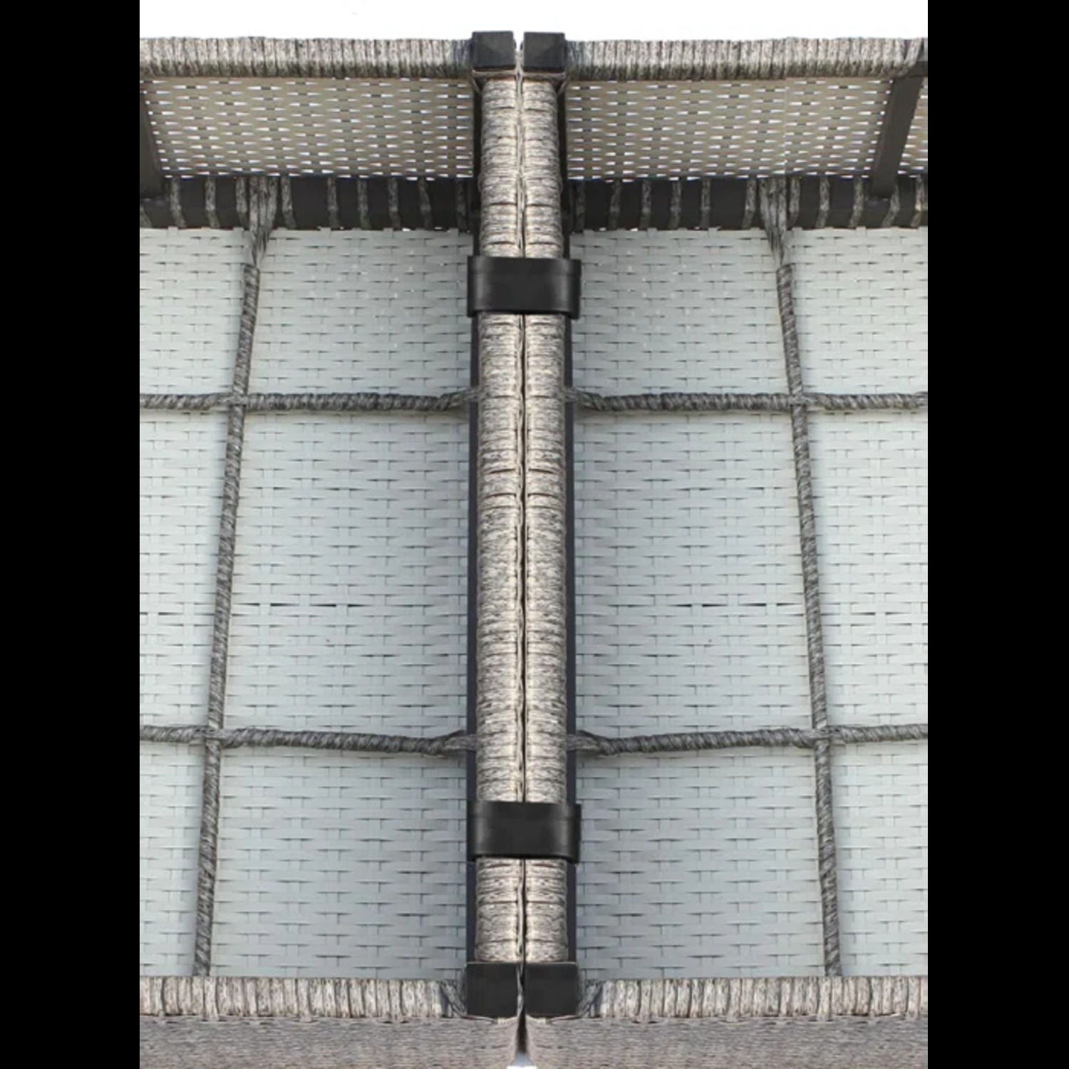 Wicker Sectional Sofa With Cushions And Table