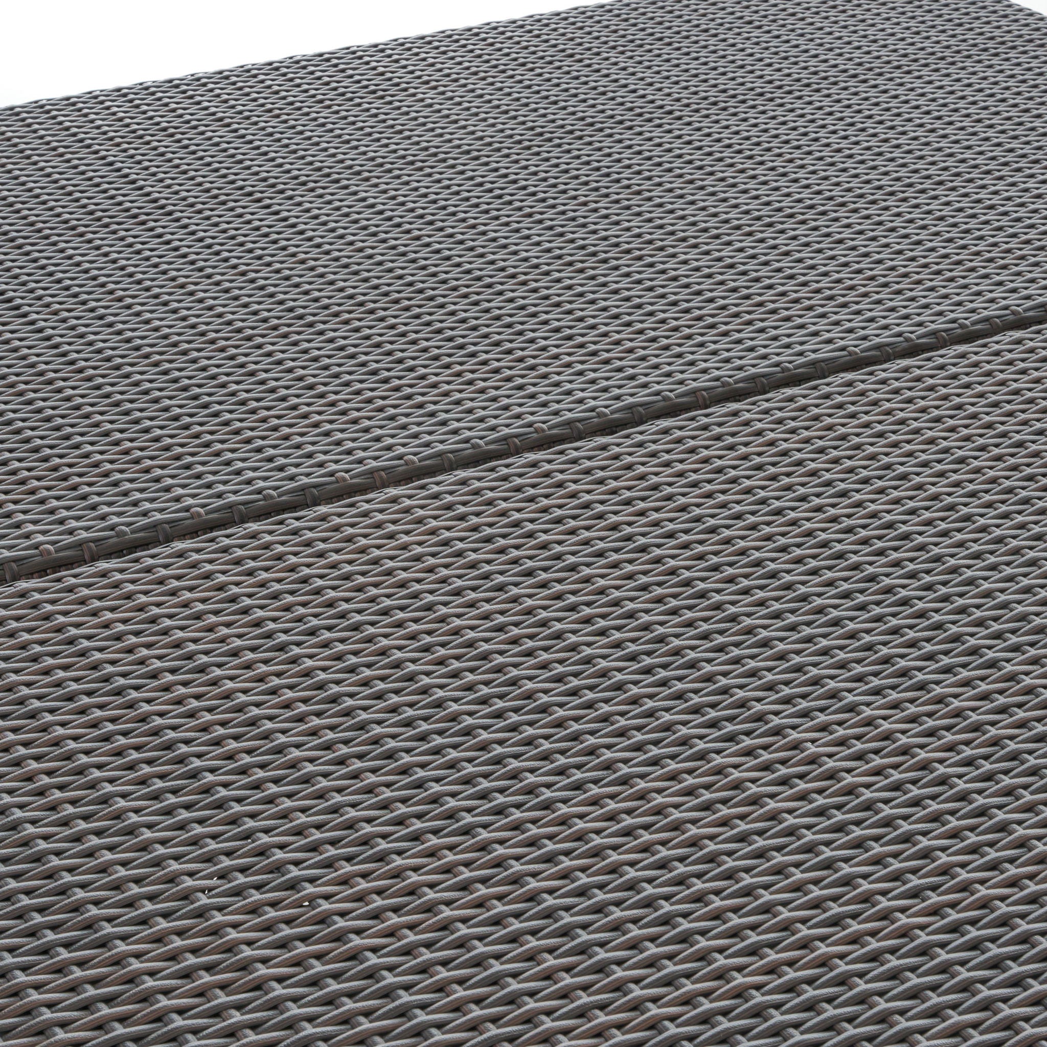 Outdoor Square Rattan Wicker Dining Table - Brown