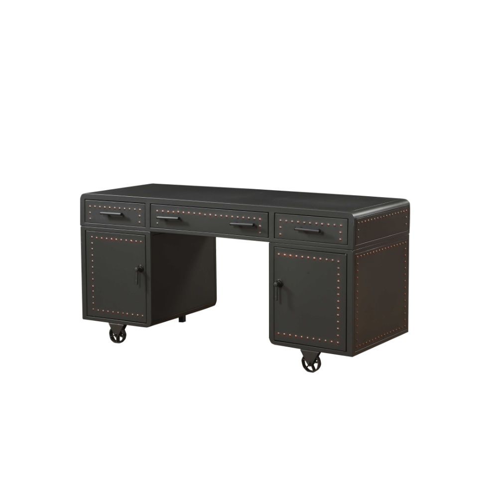 ACME Actaki - Desk - Sandy Gray | Meri Furniture
