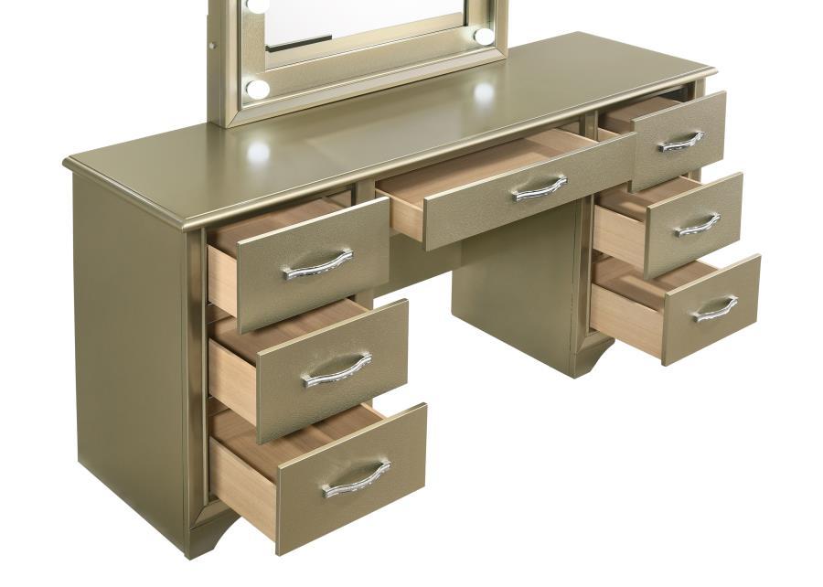 Coaster Fine Furniture Beaumont - 7-Drawer Vanity Set With Lighting - Champagne | Meri Furniture