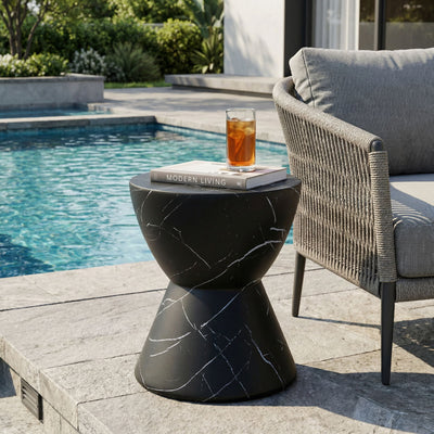 Outdoor, Lightweight Concrete Side Table