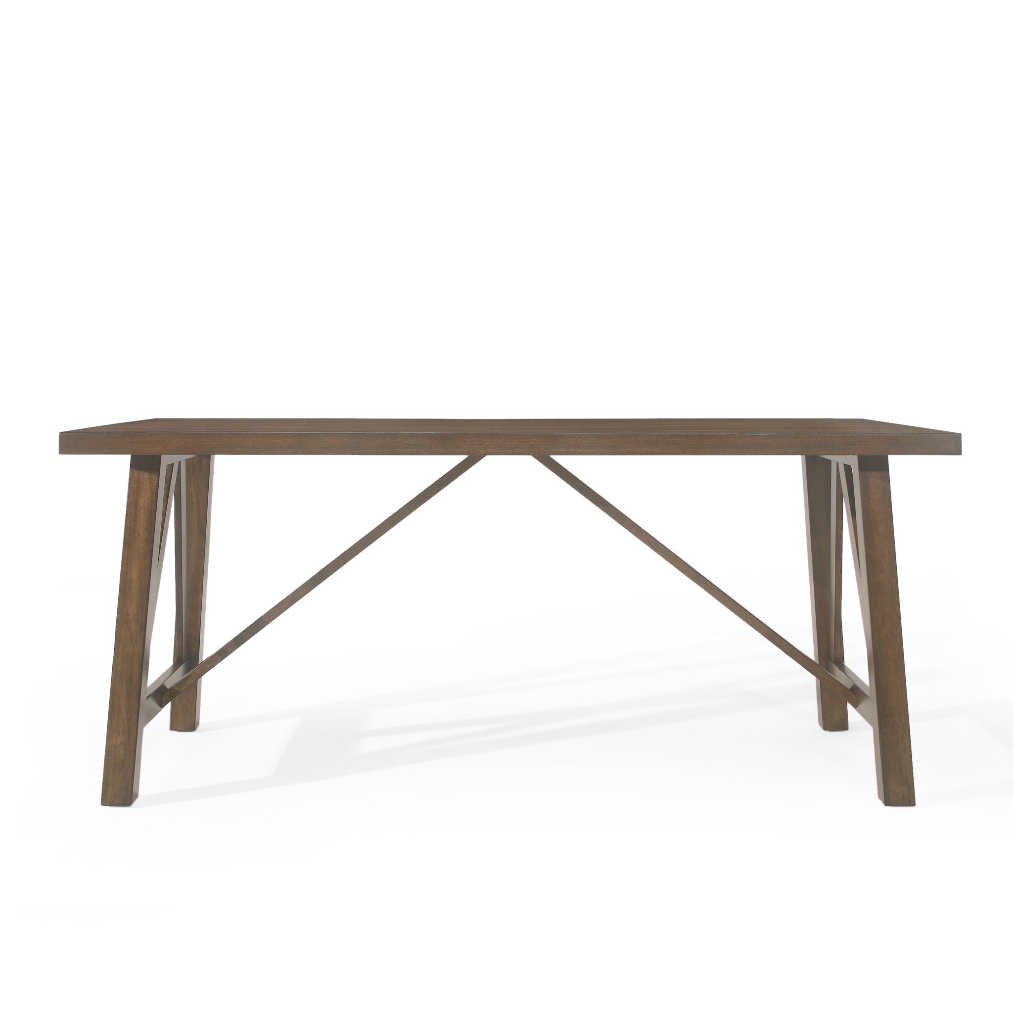 Farmhouse Style Dining Table With Wood Like Top