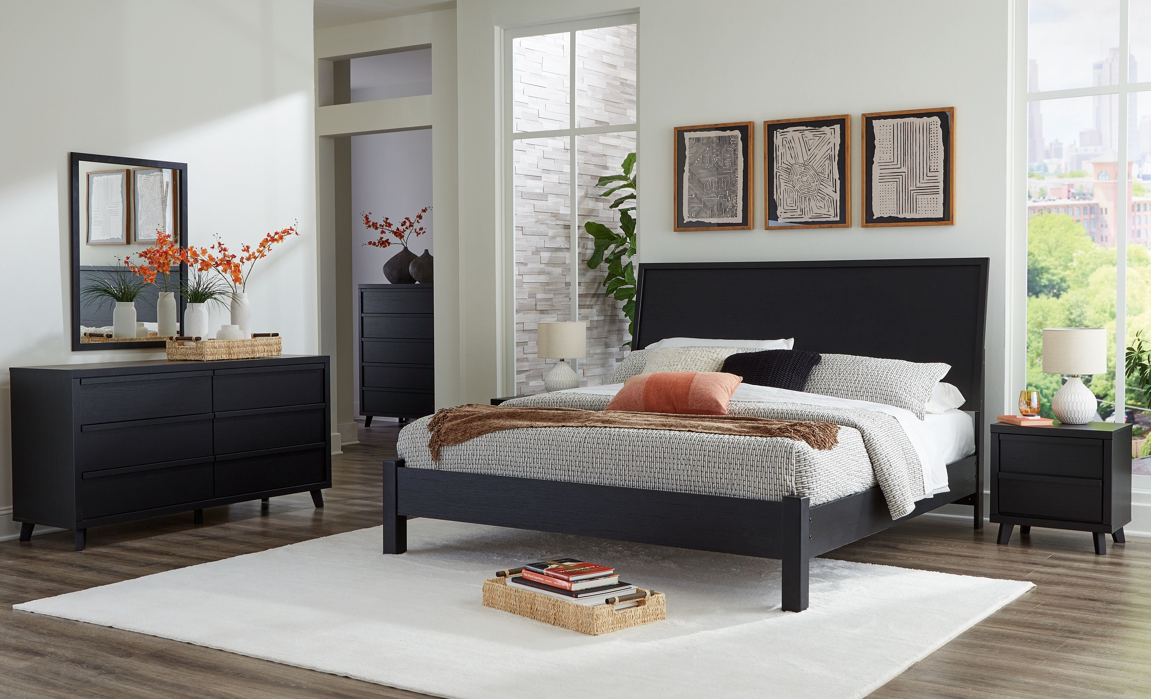 Signature Design by Ashley® Danziar - Panel Bed With Low Footboard Set | Meri Furniture