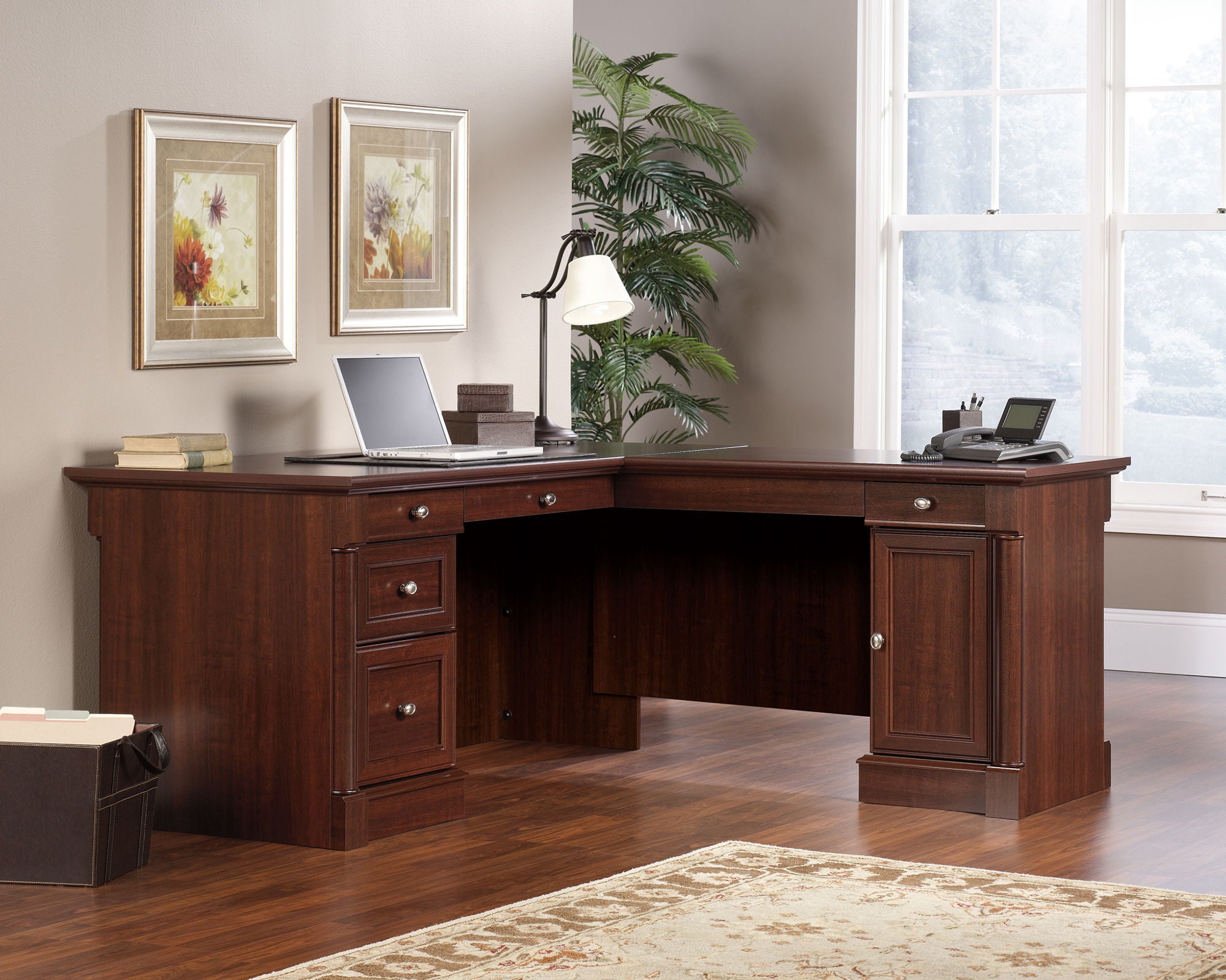 L-Shaped Desk in Select Cherry
