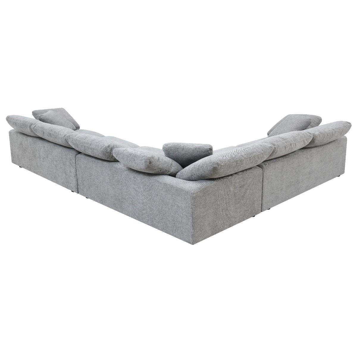 Naveen - Sectional Sofa With 6 Pillows - Gray Linen