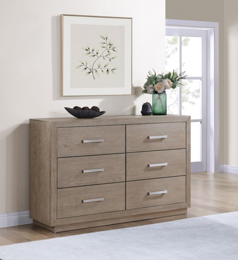 Coaster Fine Furniture Kenora - 6-Drawer Dresser - Barley Brown | Meri Furniture
