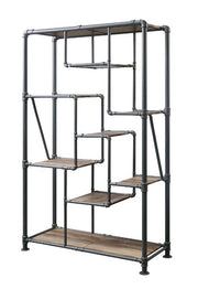 ACME Brantley - Bookshelf - Antique Oak & Sandy Gray Finish | Meri Furniture
