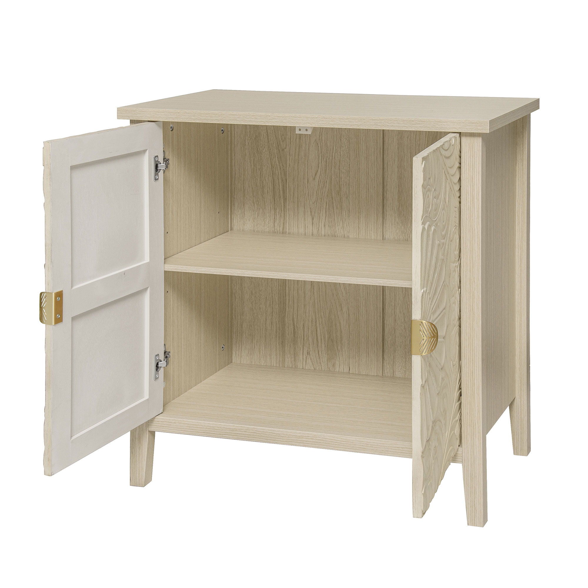 2 Door Cabinet, American Furniture, Suitable For Bedroom, Living Room, Study - Natural