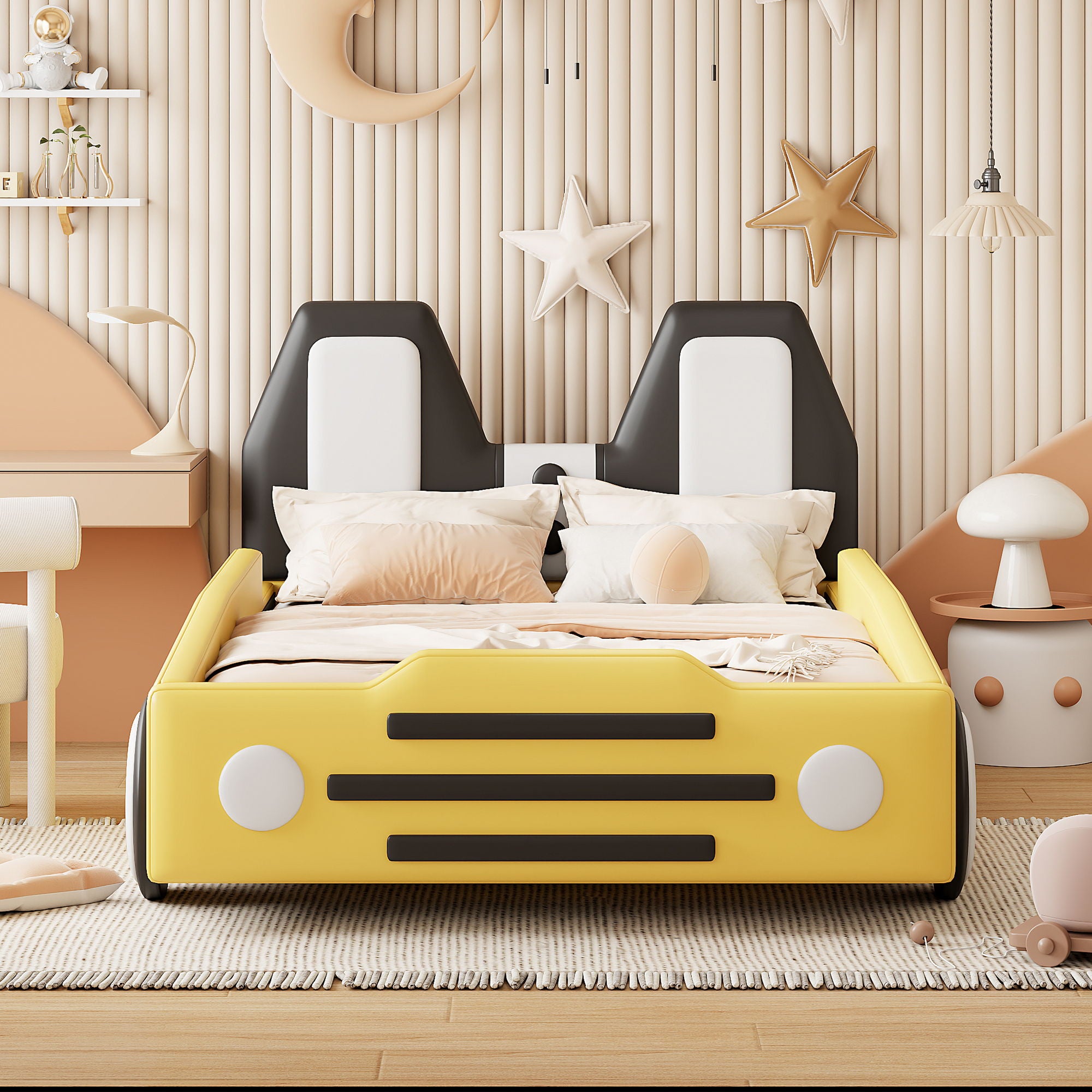 High Quality Race Car Shaped Platform Bed & Wheels