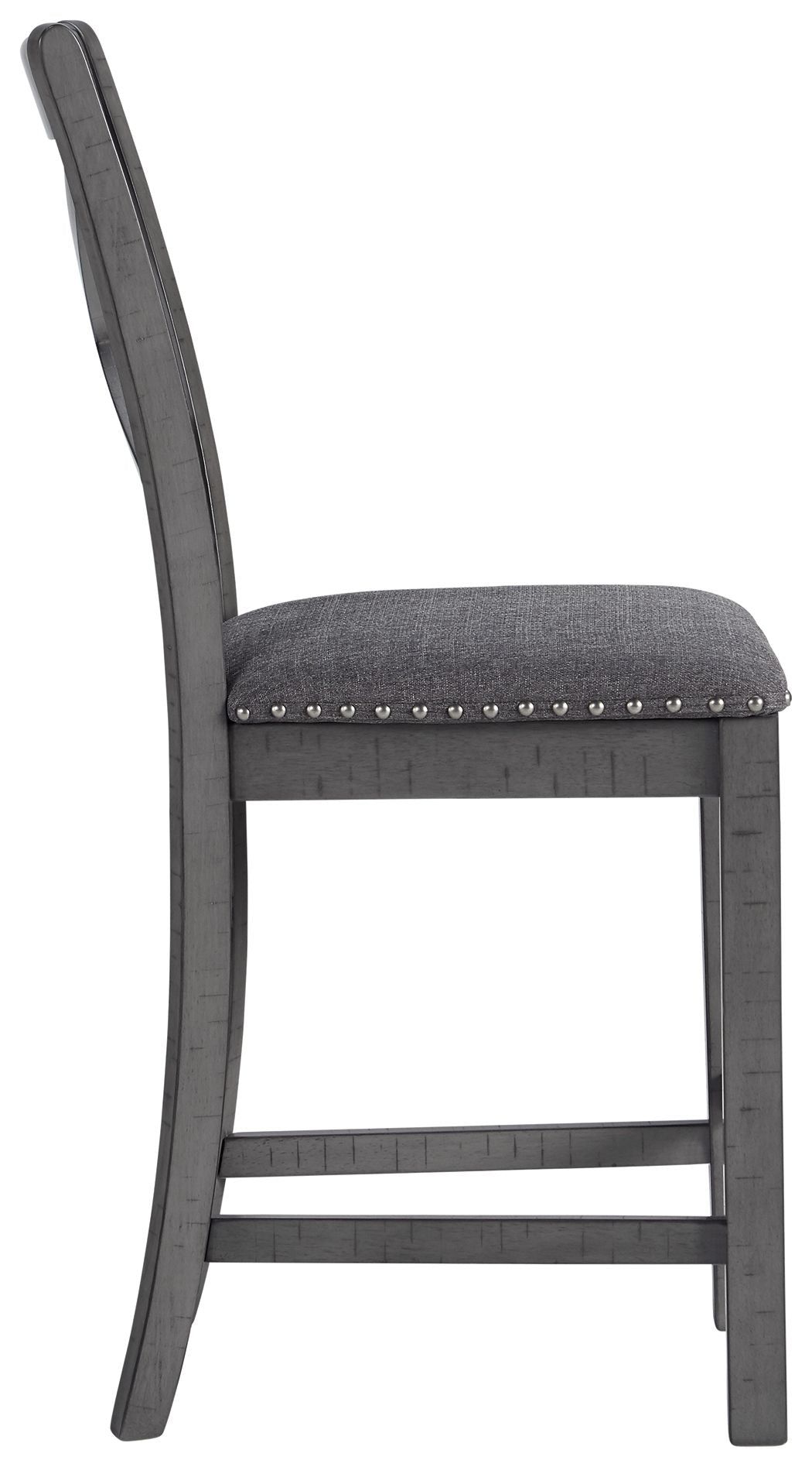Signature Design by Ashley® Myshanna - Gray - Upholstered Barstool (Set of 2) | Meri Furniture
