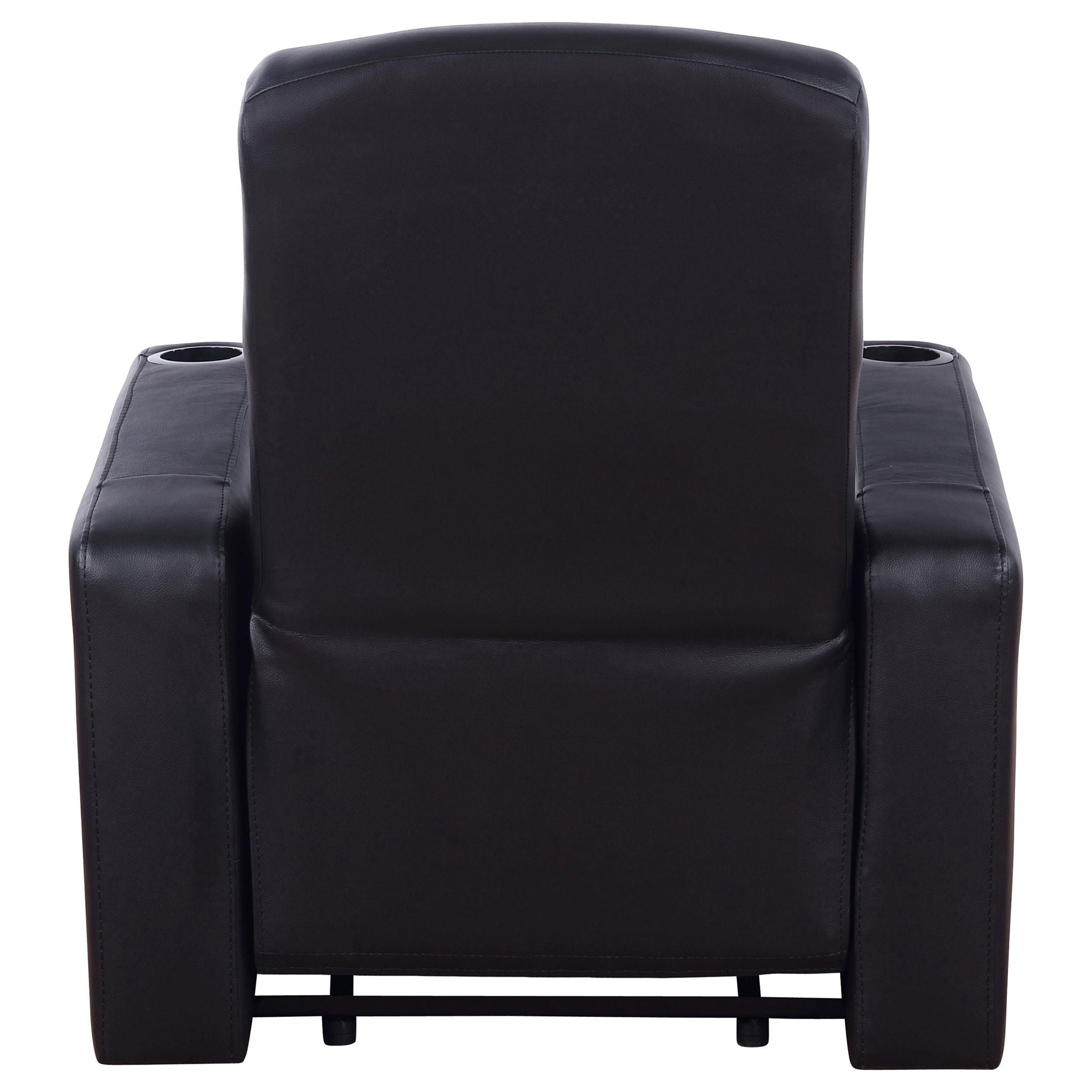 Greenfield - 3 Seater Home Theater With 2 Wedge Consoles - Black