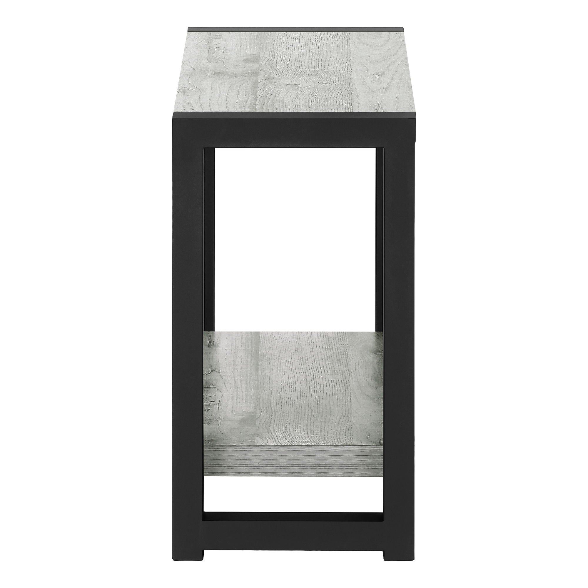 Accent Side Table, Narrow, Small, 2 Tier, Contemporary And Modern