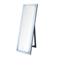 ACME Noralie - Floor Mirror - Mirrored & Faux Diamonds - 60" | Meri Furniture
