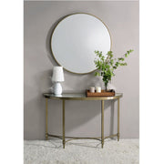 ACME Aditya - Console Table With Mirror - Antique Brass | Meri Furniture