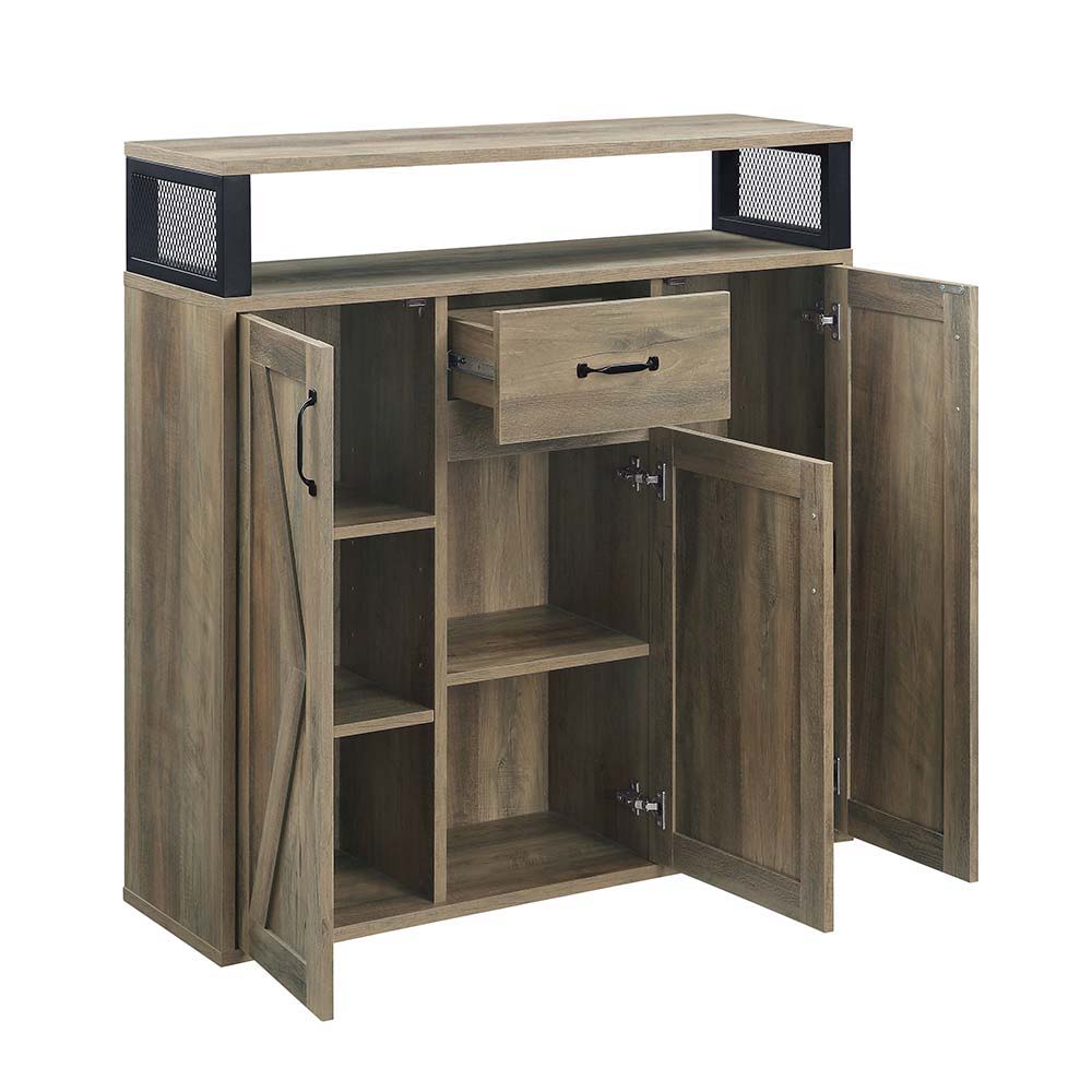 ACME Abiram - Server - Rustic Oak Finish | Meri Furniture
