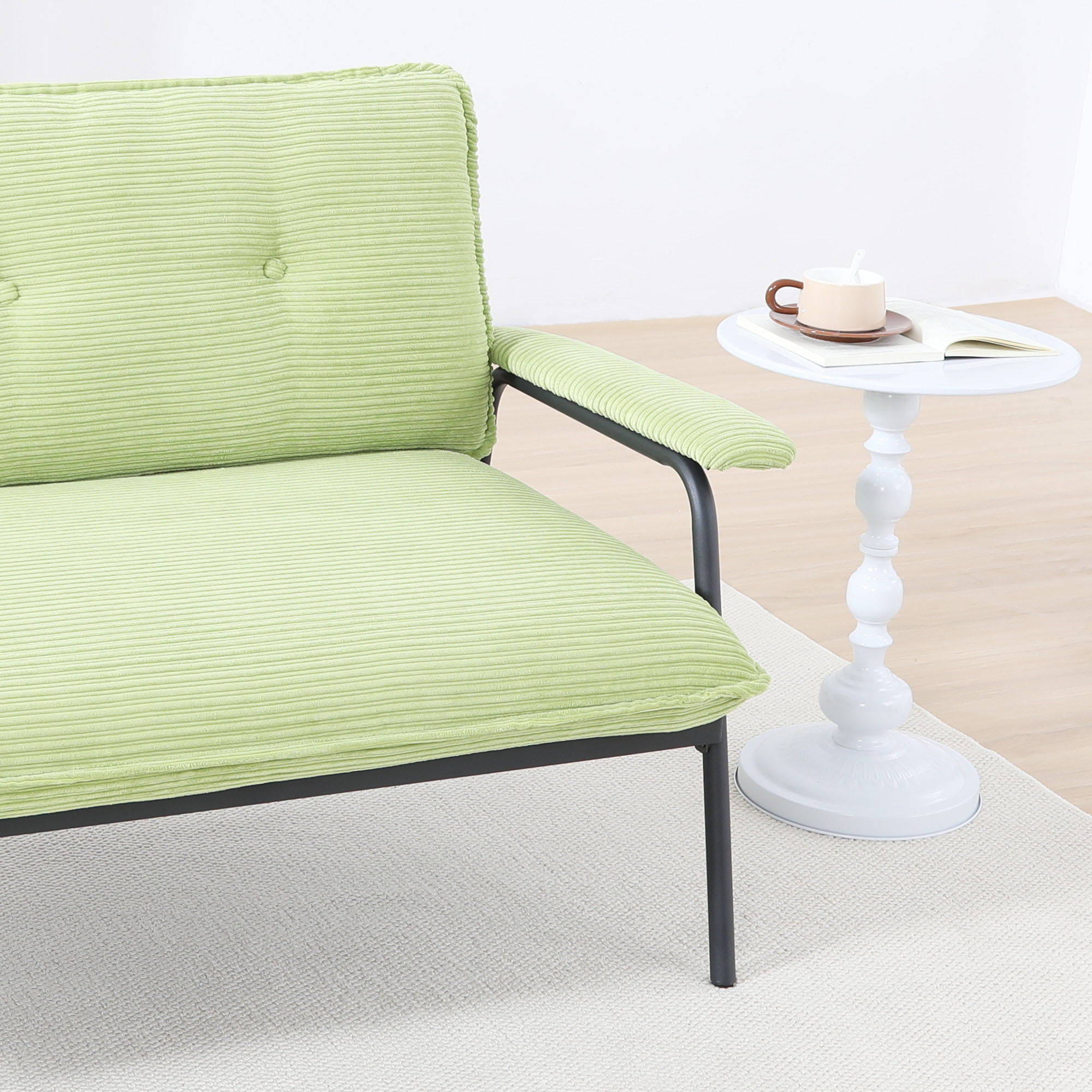 Modern Metal Frame Sofa With Sponge Filling For Compact Spaces And Versatile Use