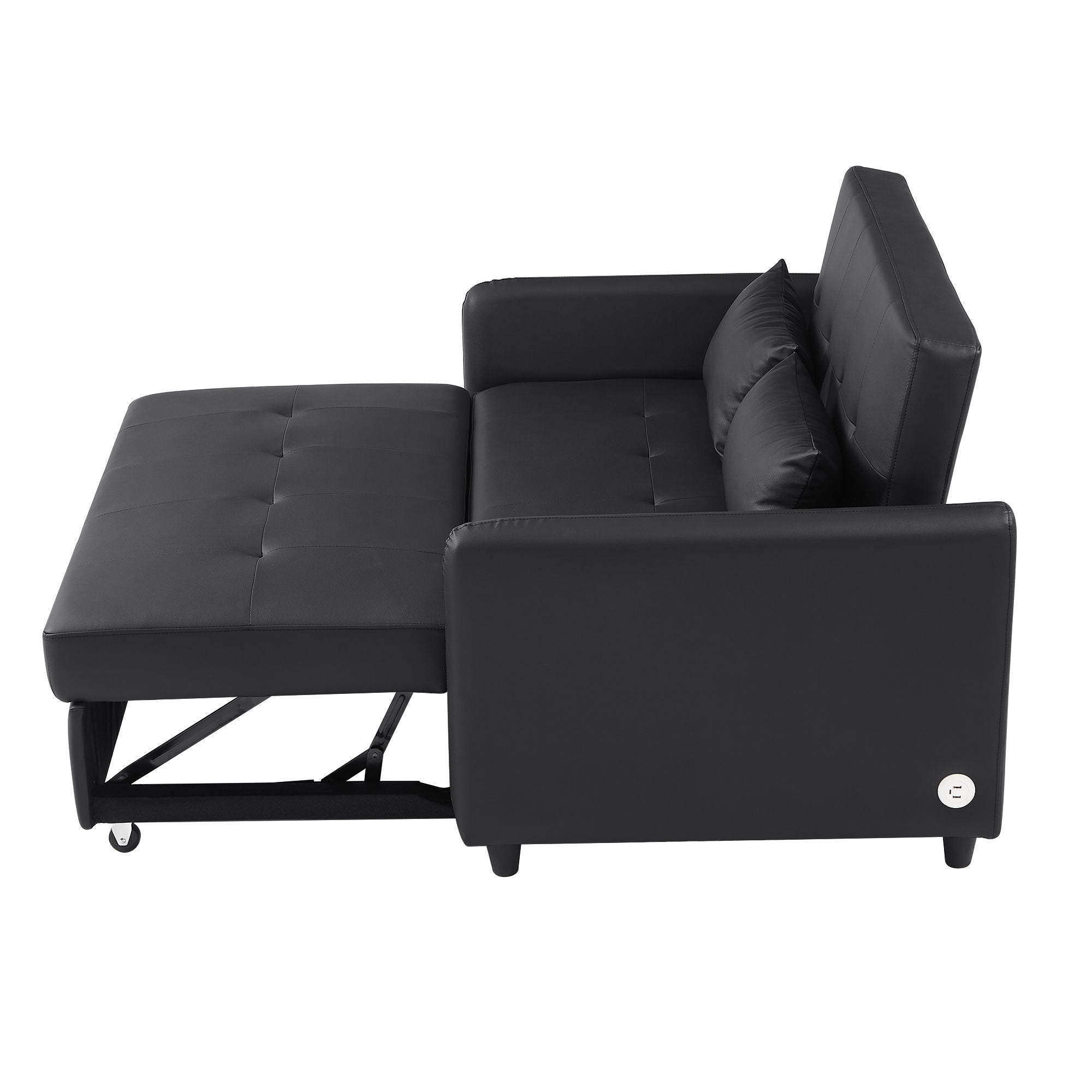 Convertible Sleeper Bed, Adjustable Oversized Armchair With 3 USB Ports