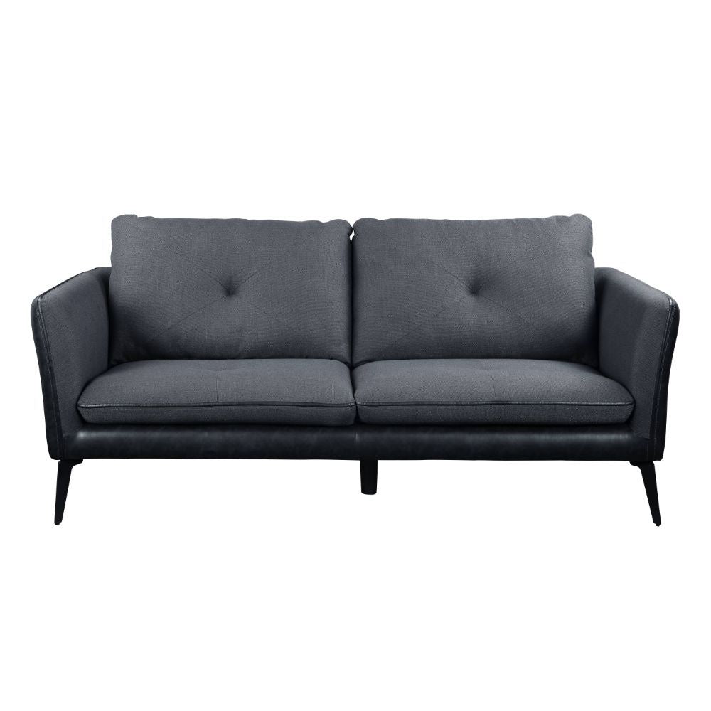 ACME Harun - Sofa - Gray Fabric & PU | Meri Furniture