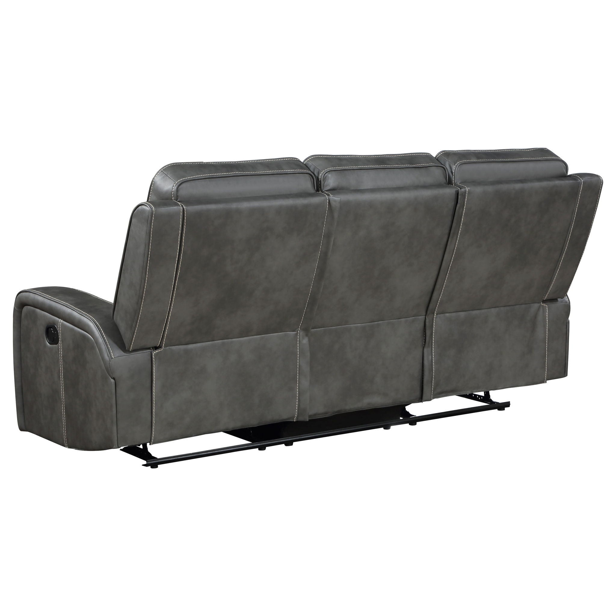 Forrest - Motion Reclining Sofa Comfort With Elegant Tufting And Wide Track Arms - Gray