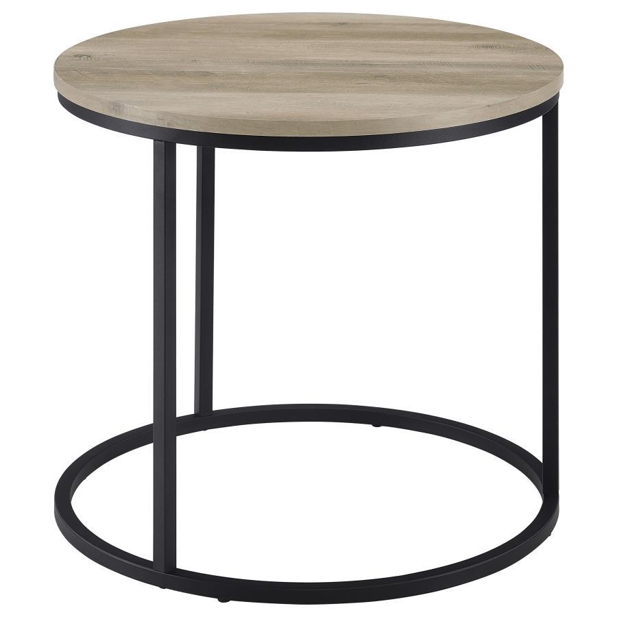 Lainey - Round Faux Marble Side End Table