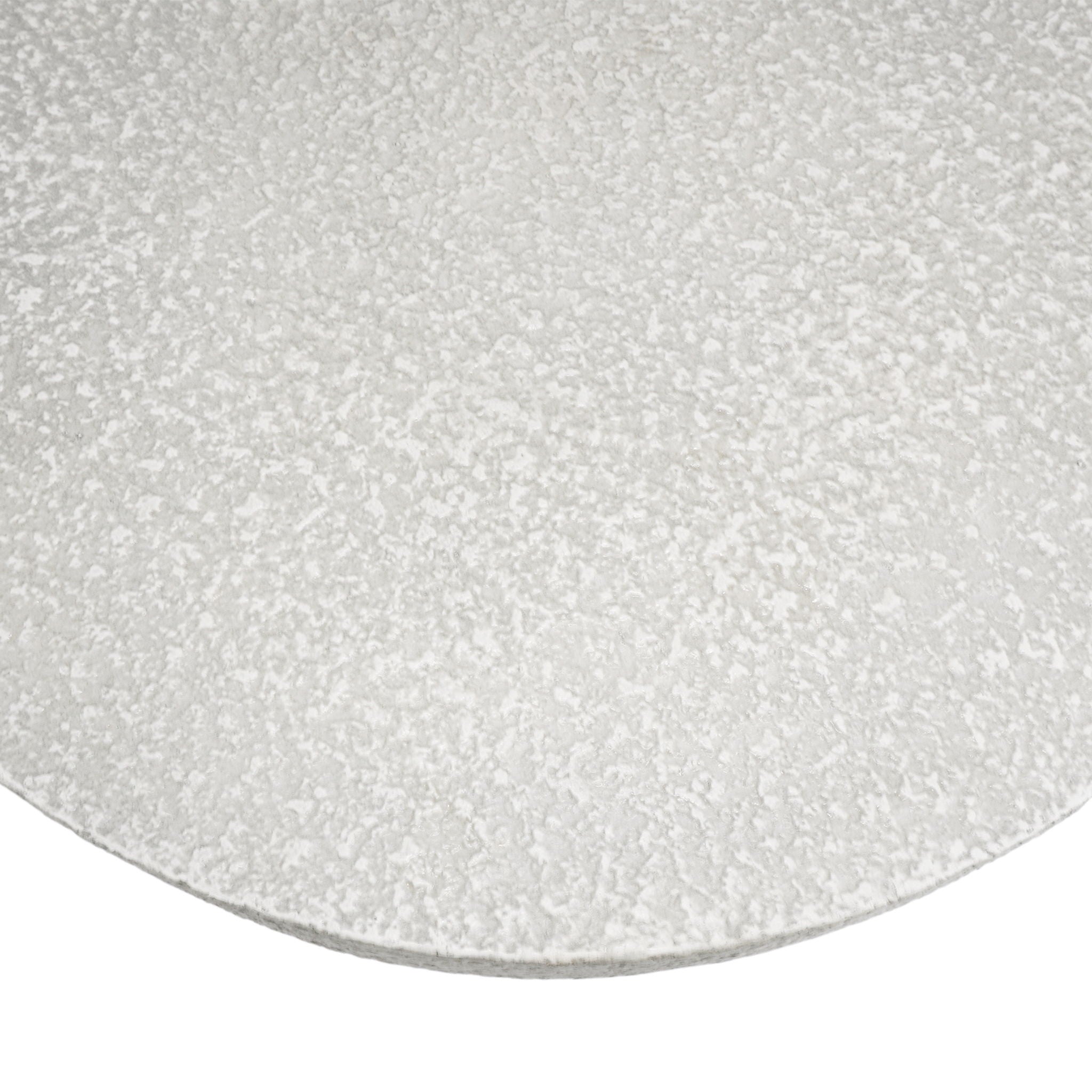 Mgo Cylindrical Side Table With Faux Stone Top And Wood Faux Base - Antique White / Natural