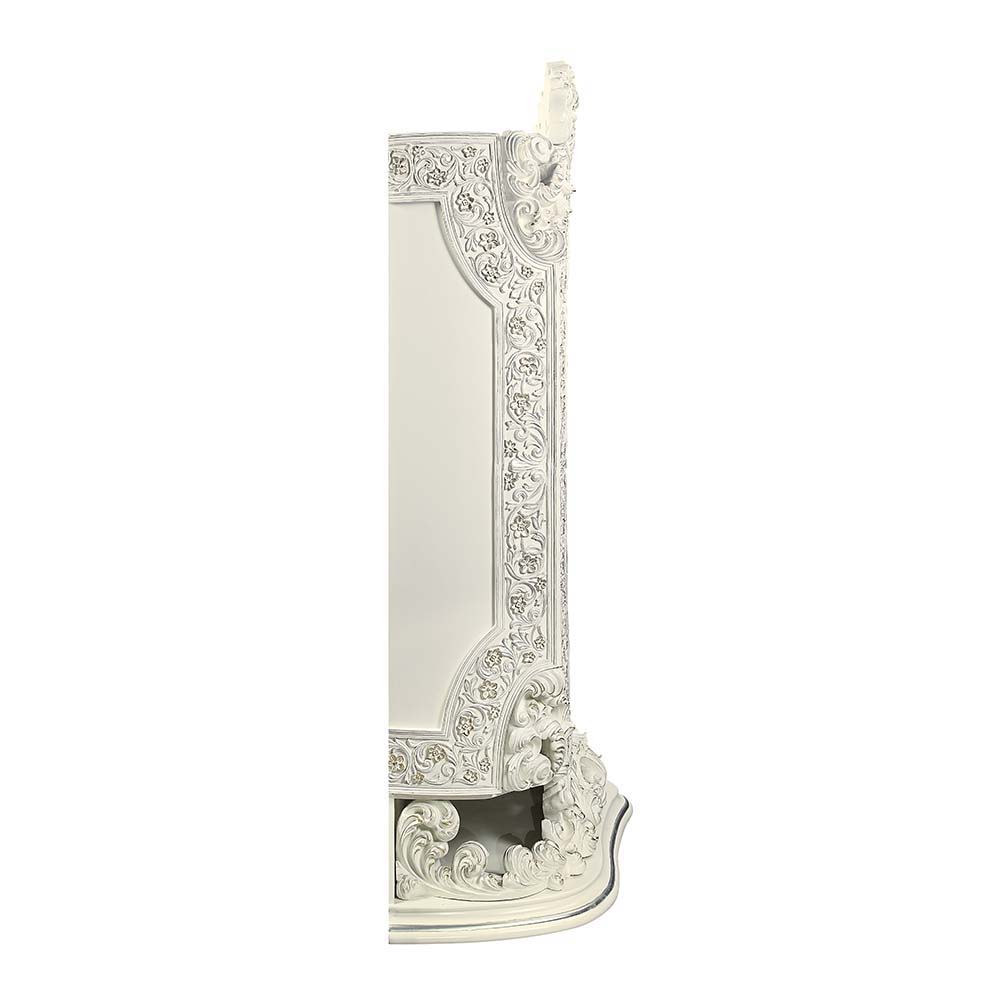 ACME Adara - Curio - Antique White Finish | Meri Furniture