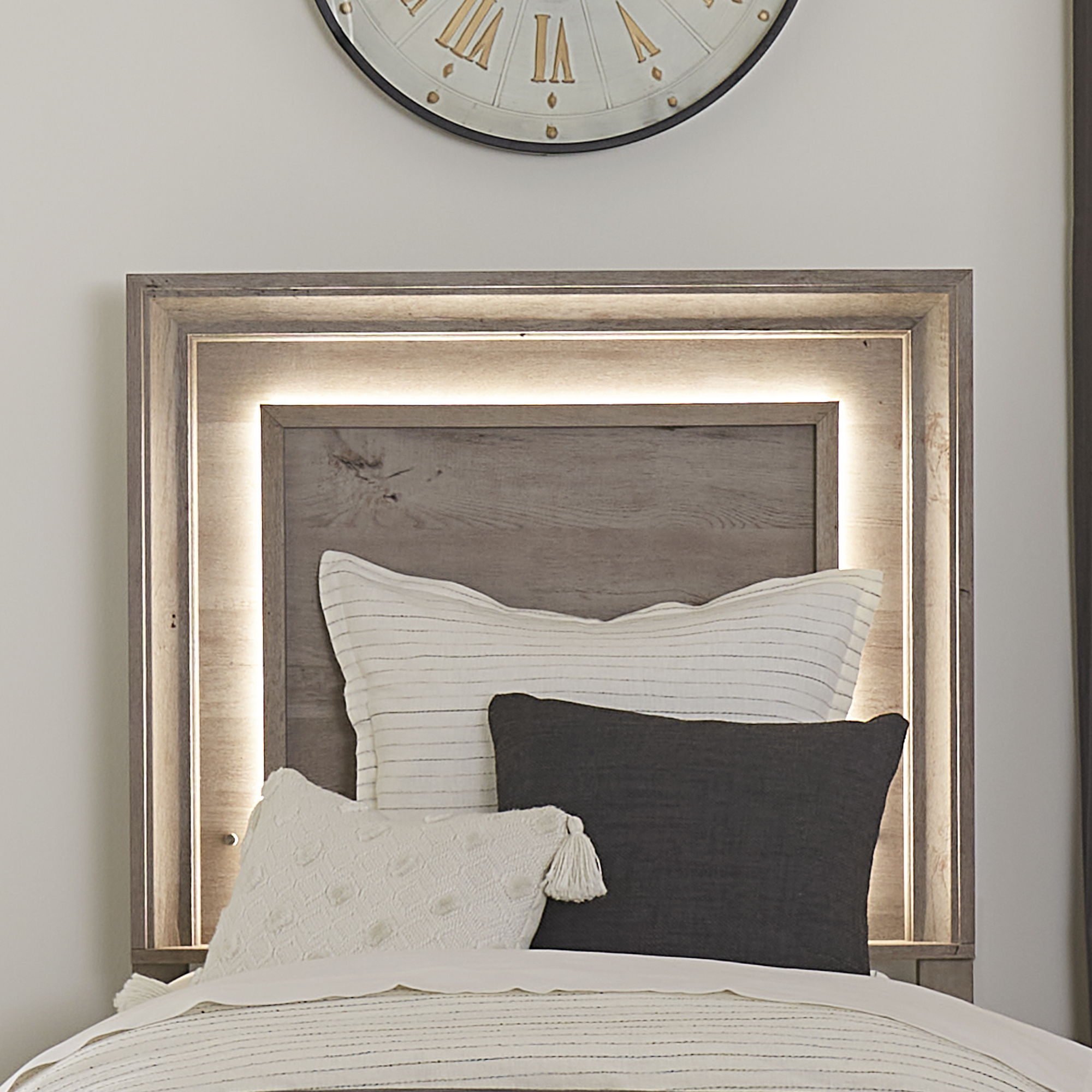 Liberty Furniture Horizons - Panel Headboard w/ Lights | Meri Furniture