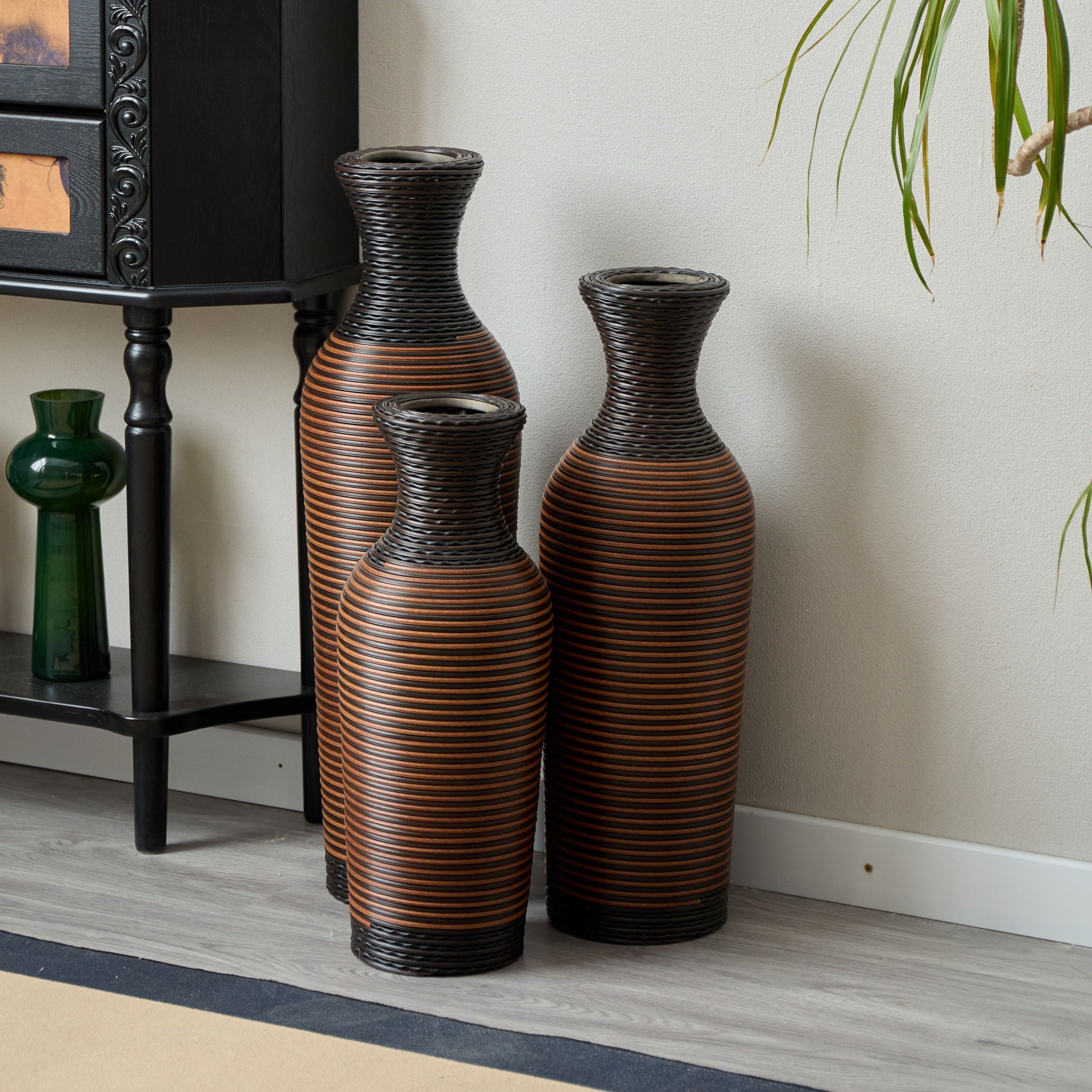 Classic And Neat Floor Vase, High Independent Flower Stand (Set of 3)