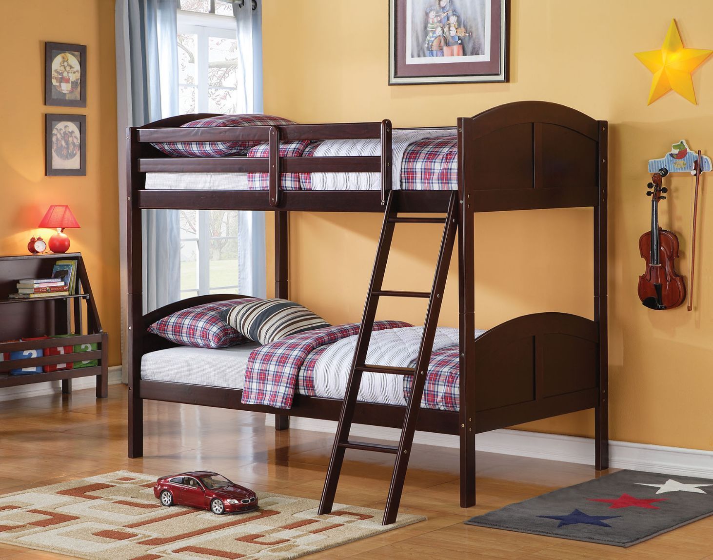 ACME Toshi - Twin Over Twin Bunk Bed - Espresso | Meri Furniture