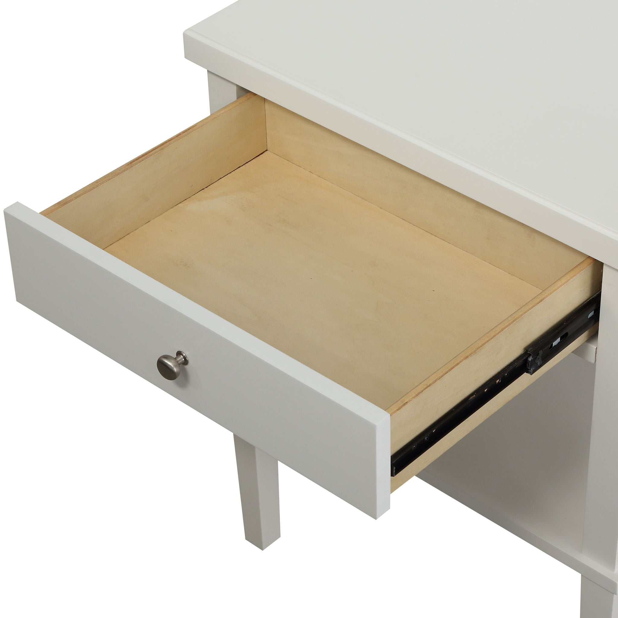Madison - Nightstand With Open Shelf And Drawer And Decorative Side Panels