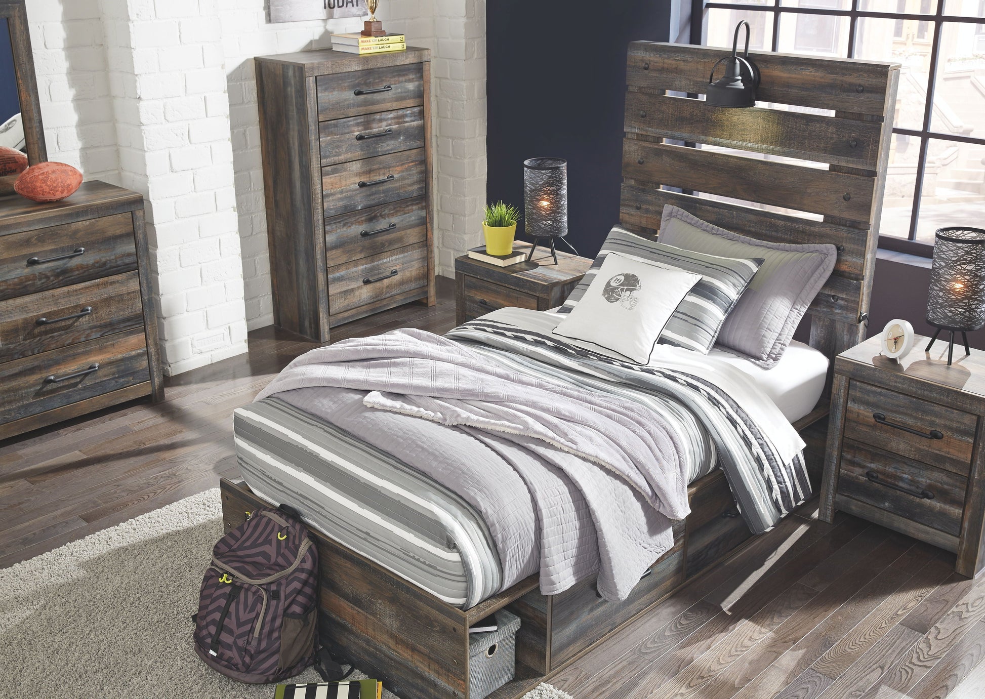 Signature Design by Ashley® Drystan - Panel Bed | Meri Furniture