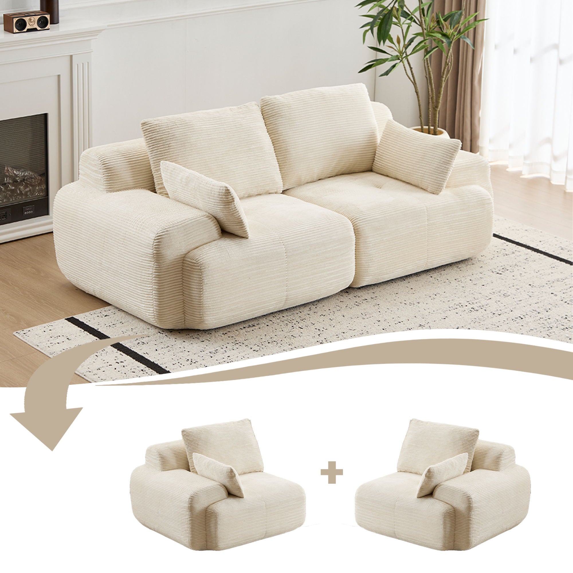 2 Seater Large Sectional Couches For Living Room