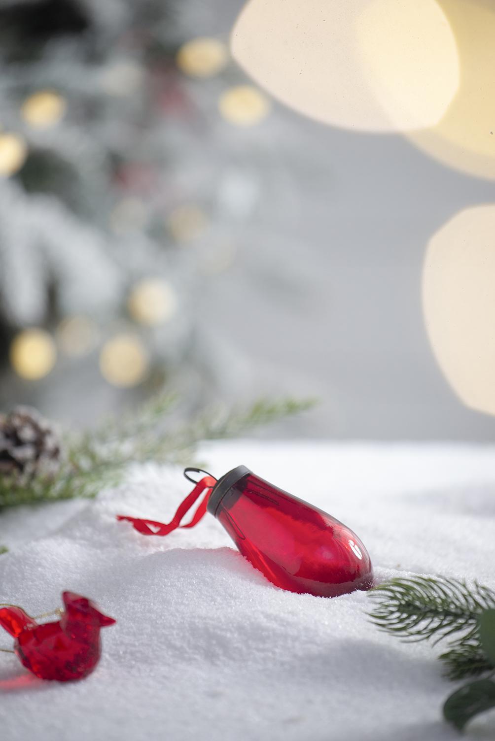 Luster Tear Drop Ornament, Glass Decorative Hanging Christmas Tree Ornaments For Holiday Party Decorations (Set of 12)