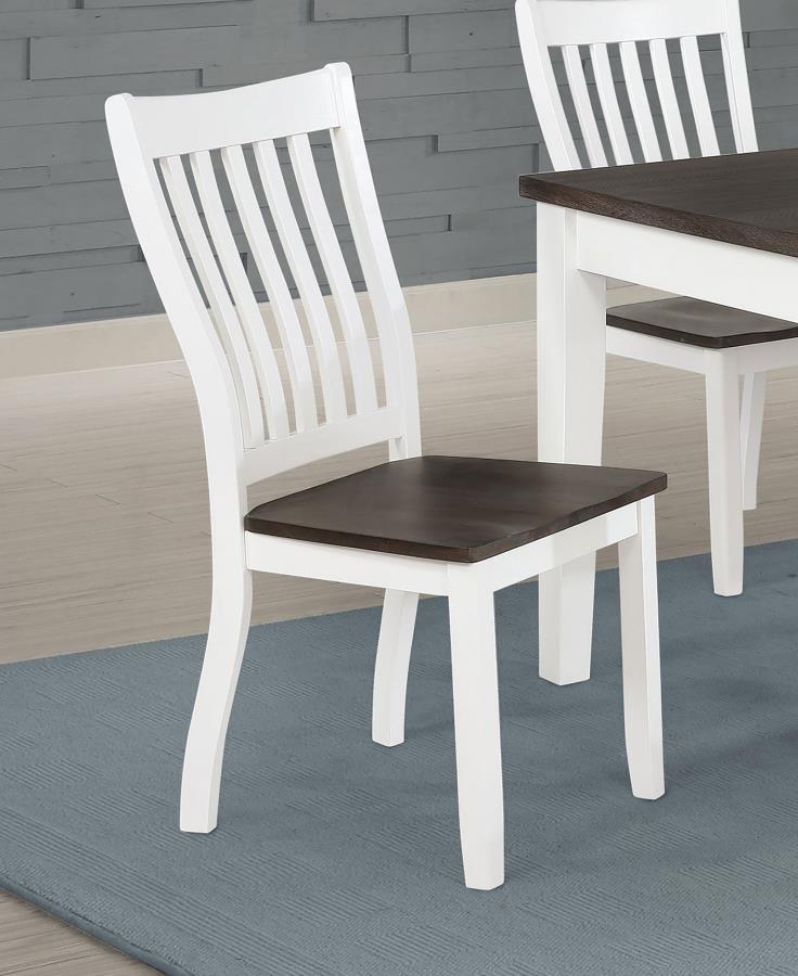 Coaster Fine Furniture Kingman - Wood Dining Side Chair (Set of 2) - Distressed White | Meri Furniture