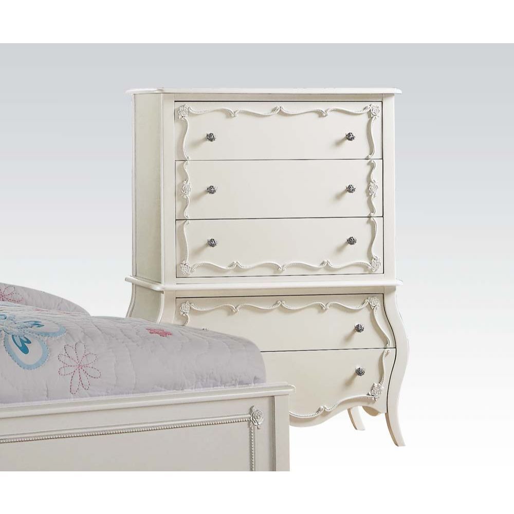 ACME Edalene - Chest - Pearl White | Meri Furniture
