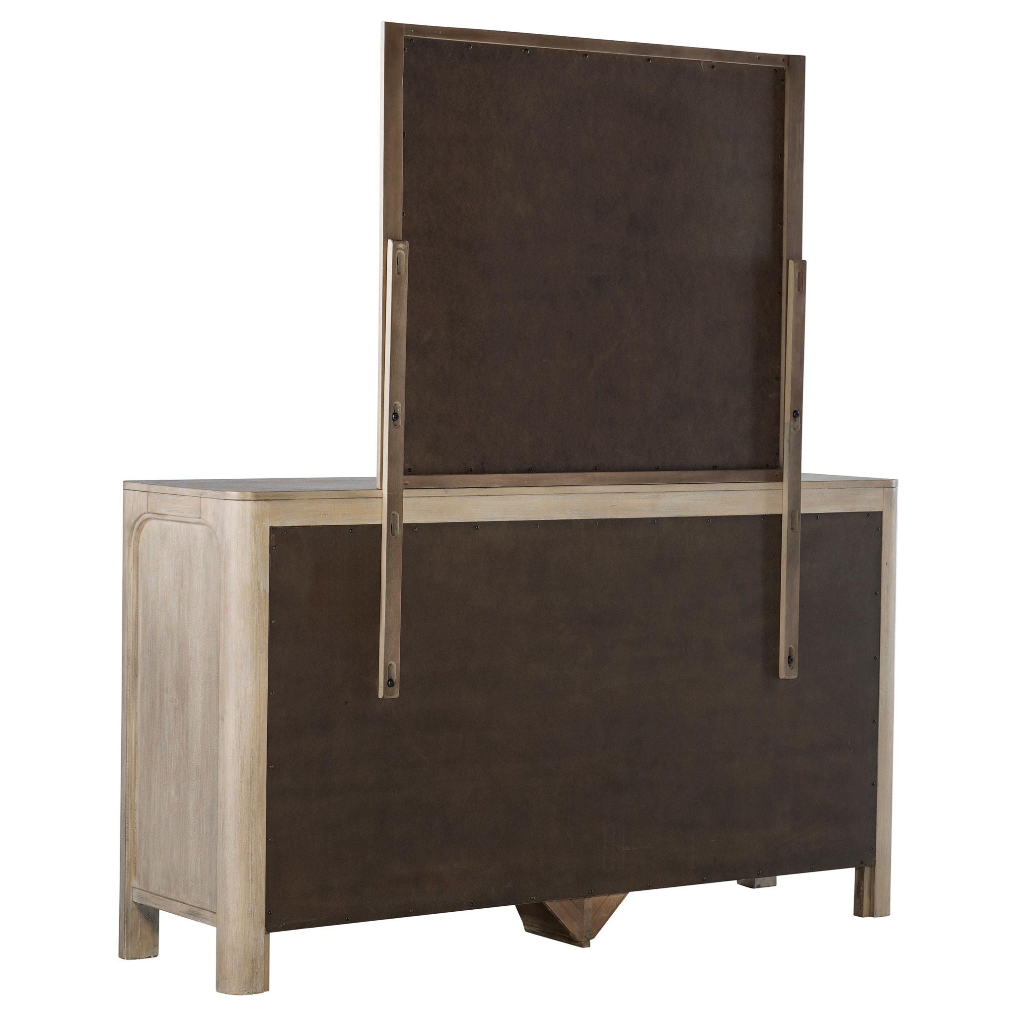 Solano 9-drawer Bedroom Dresser with Mirror Weathered Mango