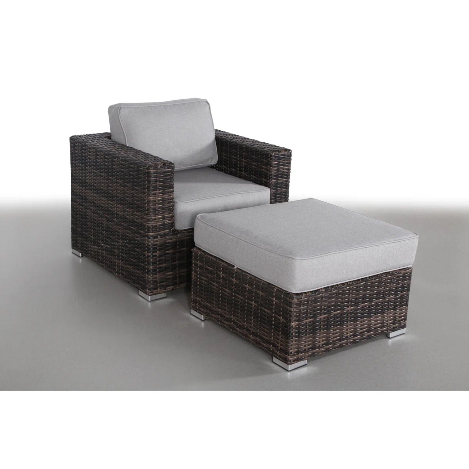Outdoor Patio Chair Set For Patio With Foam Cushions
