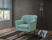 Shelby 31.5"W Aquamarine Teal Woven Fabric Oversized Armchair