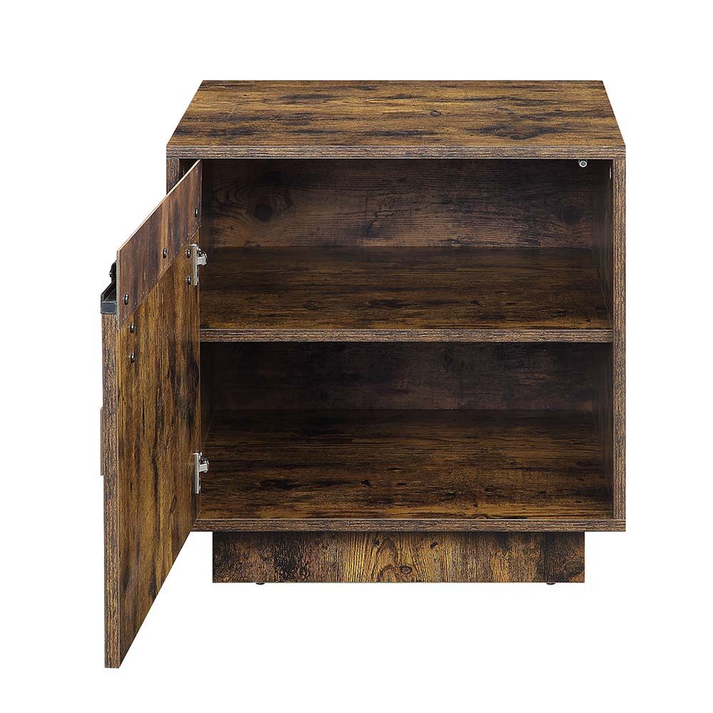 ACME Bellarosa - End Table - Rustic Oak | Meri Furniture