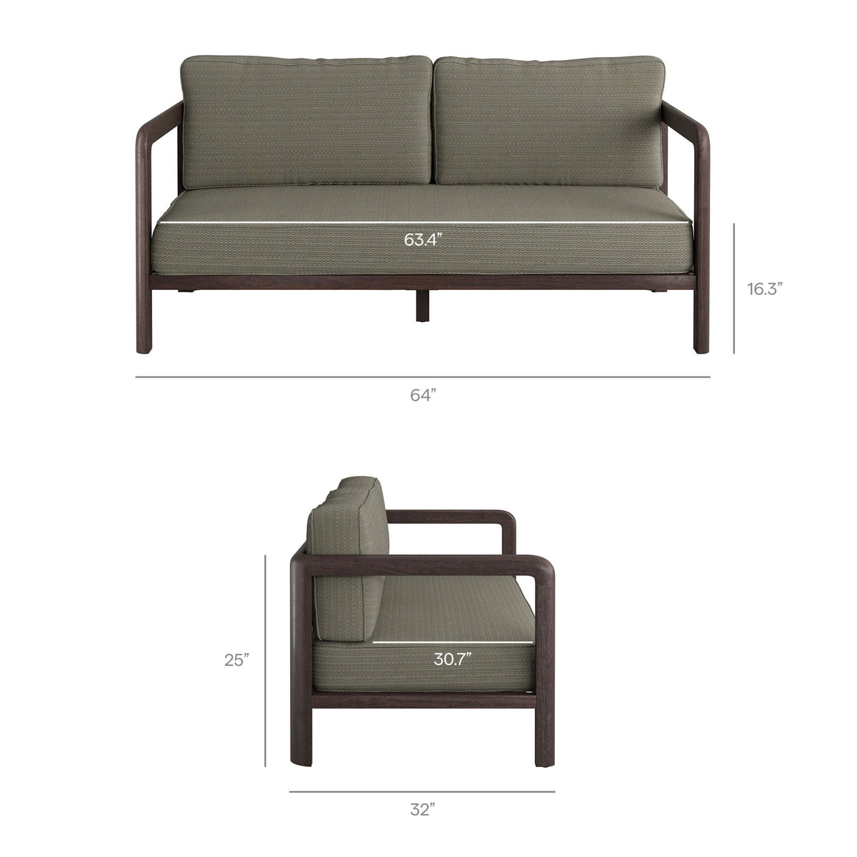 Kona 4-Piece Outdoor Patio Teak Wood Furniture Set by Modway