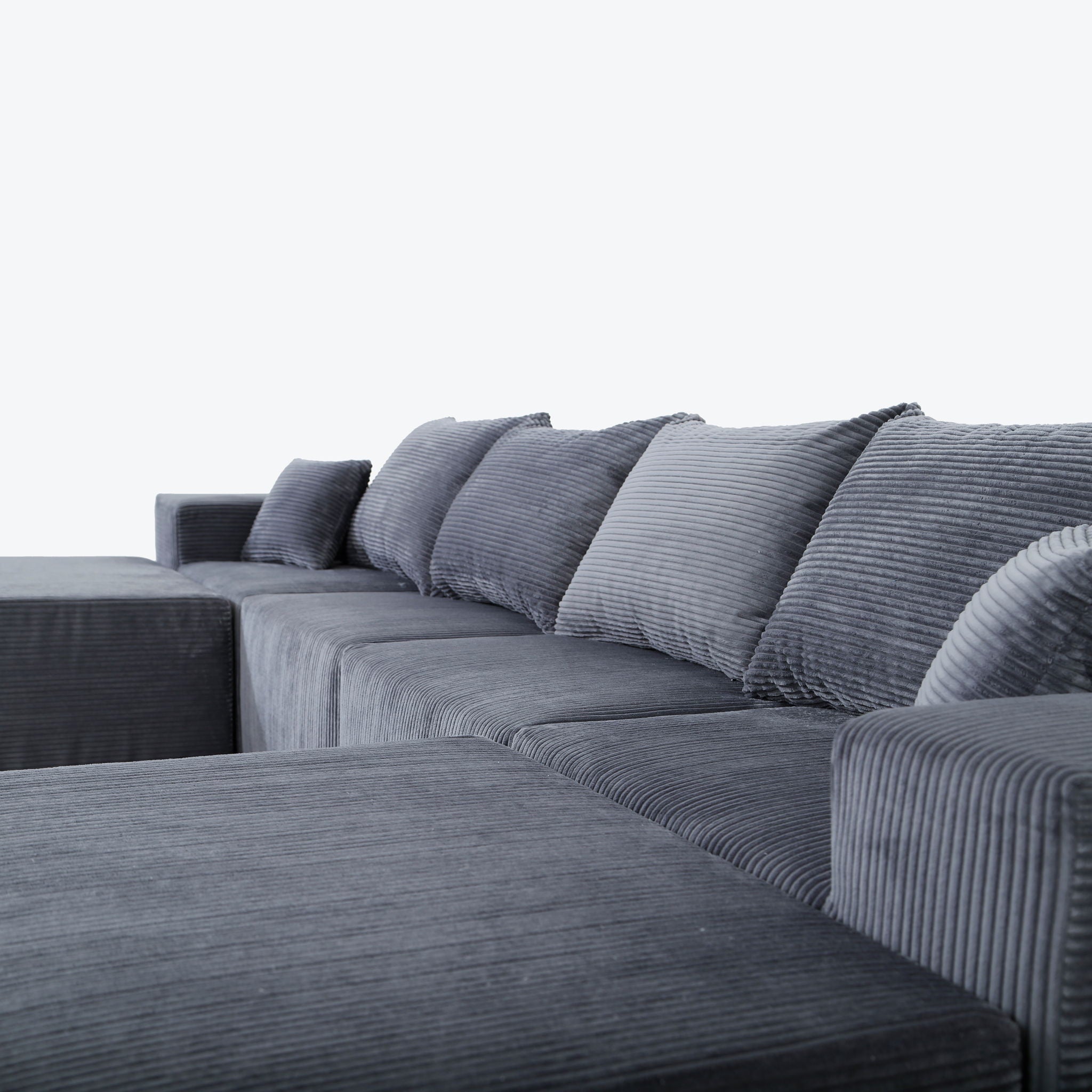 Modular Sectional Sofa, Convertible Couch With Chaise Corduroy