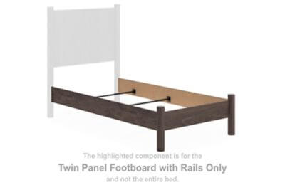 Pamytta - Twin Panel Footboard With Rails - Brown